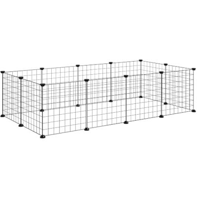 Pawhut Mesh omheining van metaal met 12 panelen voor kleine dieren demonteerbaar design DIY zwart 106 x 73 x 36 cm Bords Arrondis, Fil Métallique Pawhut Mesh omheining van metaal met 12 panelen voor kleine dieren demonteerbaar design DIY zwart 106 x 73 x 36 cm Bords Arrondis, Fil Métallique