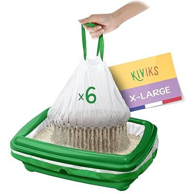 KIVIKS Kattenbakzakken, gelaagd, biologisch afbreekbaar, maat XL x 6 KIVIKS Kattenbakzakken, gelaagd, biologisch afbreekbaar, maat XL x 6