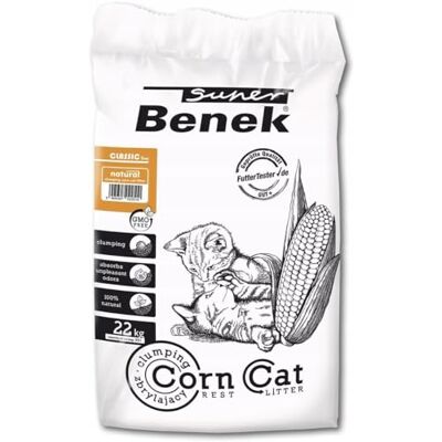 Super Benek Corn Classic Corn kattenbak Natural Clumping 35 liter Super Benek Corn Classic Corn kattenbak Natural Clumping 35 liter