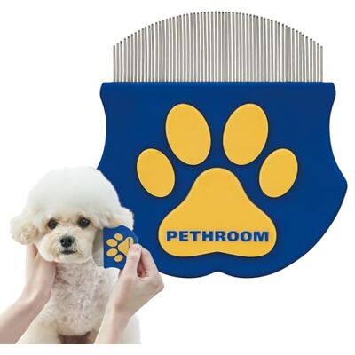 PETHROOM Professionele oogkam voor huisdieren Roestvrij stalen vlekkenverwijderaar voor katten en honden Zacht verzorgingsgereedschap met ronde kop Compact en draagbaar voor het verwijderen van vlekken PETHROOM Professionele oogkam voor huisdieren Roestvrij stalen vlekkenverwijderaar voor katten en honden Zacht verzorgingsgereedschap met ronde kop Compact en draagbaar voor het verwijderen van vlekken