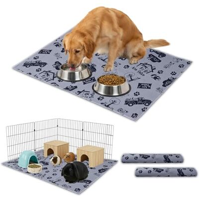 NEO SOLVO Set van 2 matten, 70 cm x 35 cm, absorberend, waterdicht, antislip, voor honden, konijnen, cavia's, katten, onder de bak, netheidstraining, voorzijde van de kattenbak, kooibodem NEO SOLVO Set van 2 matten, 70 cm x 35 cm, absorberend, waterdicht, antislip, voor honden, konijnen, cavia's, katten, onder de bak, netheidstraining, voorzijde van de kattenbak, kooibodem