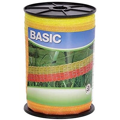 Kerbl 441524 Basic elektrische omheiningstape geel/oranje 4 geleiders lengte 200 m breedte 20 mm Kerbl 441524 Basic elektrische omheiningstape geel/oranje 4 geleiders lengte 200 m breedte 20 mm