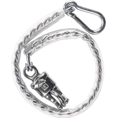 Kerbl 321414 50 cm kunststof ommantelde ketting met paniekkarabijnhaak en karabijnhaak Kerbl 321414 50 cm kunststof ommantelde ketting met paniekkarabijnhaak en karabijnhaak