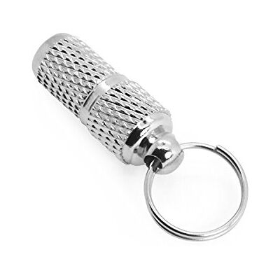 Grenhaven Adreshouder ID-label voor honden en katten, anti-verlies buis container, waterdichte huisdier halsband hanger, adrescapsule, zilver, XXS Grenhaven Adreshouder ID-label voor honden en katten, anti-verlies buis container, waterdichte huisdier halsband hanger, adrescapsule, zilver, XXS