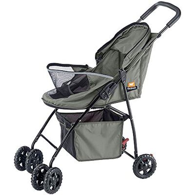 Ferplast 85750099 GLOBETROTTER, wandelwagen voor kleine honden, Opvouwbare honden Trolley huisdieren maximaal 9 kg, Openend zonnedak, Volledig opvouwbaar, Uitgerust met mand en wielen, 80 x 42 H 95 cm Ferplast 85750099 GLOBETROTTER, wandelwagen voor kleine honden, Opvouwbare honden Trolley huisdieren maximaal 9 kg, Openend zonnedak, Volledig opvouwbaar, Uitgerust met mand en wielen, 80 x 42 H 95 cm