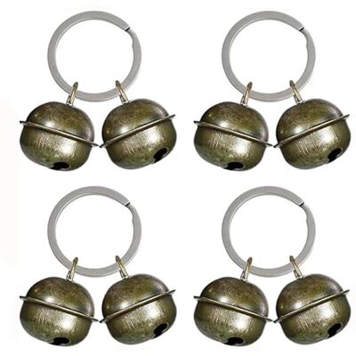 Bessy shop Set van 4 extra luide belletjes voor halsband voor honden/katten, luide klankklokken voor jacht en stalken, inclusief vlinderdas, praktische en decoratieve accessoires voor dieren Bessy shop Set van 4 extra luide belletjes voor halsband voor honden/katten, luide klankklokken voor jacht en stalken, inclusief vlinderdas, praktische en decoratieve accessoires voor dieren