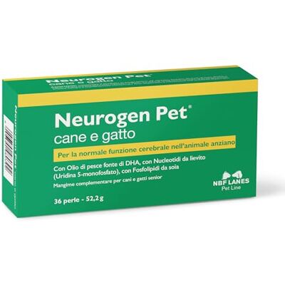 NBF Lanes Neurogen Pet Hond en Kat, 36 Smakelijke Kralen, voor de normale hersenfunctie van oudere dieren, oudere honden en katten NBF Lanes Neurogen Pet Hond en Kat, 36 Smakelijke Kralen, voor de normale hersenfunctie van oudere dieren, oudere honden en katten