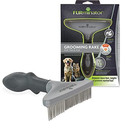 Furminator Ontwarringskam voor honden en katten met dichte vacht ontwart haar en voorkomt knopvorming, ontworpen en aanbevolen door professionals, vaak te gebruiken, BPA-vrij Furminator Ontwarringskam voor honden en katten met dichte vacht ontwart haar en voorkomt knopvorming, ontworpen en aanbevolen door professionals, vaak te gebruiken, BPA-vrij