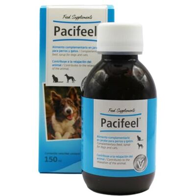Heel Pacifeel Siroop, voedingssupplement voor honden en katten met citroenmelisse en passiebloem, bevordert ontspanning en controleert stress en angst op natuurlijke wijze, met goede smaak, 150 ml Heel Pacifeel Siroop, voedingssupplement voor honden en katten met citroenmelisse en passiebloem, bevordert ontspanning en controleert stress en angst op natuurlijke wijze, met goede smaak, 150 ml