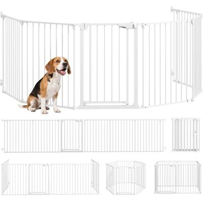 Pawhut Veiligheidsrooster voor honden, opvouwbaar, modulair, 366 cm, wit Pawhut Veiligheidsrooster voor honden, opvouwbaar, modulair, 366 cm, wit