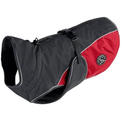 HUNTER Uppsala Cozy 45 Hondenjas, antraciet/rood HUNTER Uppsala Cozy 45 Hondenjas, antraciet/rood