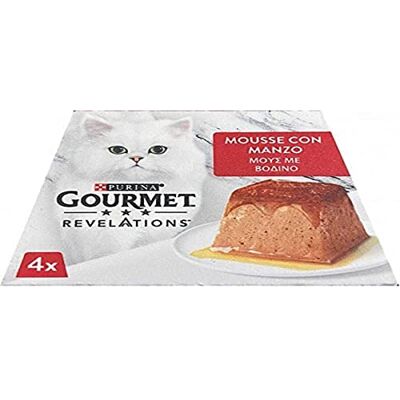 Gourmet Purina Revelations Umide Kattenvoer met rund, 4 x 57 g Gourmet Purina Revelations Umide Kattenvoer met rund, 4 x 57 g