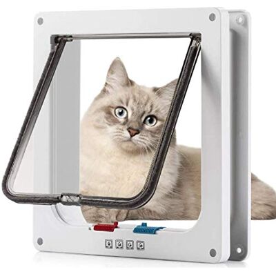 Sailnovo Kattenklep, hondenklep, 4-weg magneetsluiting voor katten, 19 x 20 x 2 cm, hondendeur, kattendeur, huisdierendeur, eenvoudig te installeren met telescoopframe, kattenflap Sailnovo Kattenklep, hondenklep, 4-weg magneetsluiting voor katten, 19 x 20 x 2 cm, hondendeur, kattendeur, huisdierendeur, eenvoudig te installeren met telescoopframe, kattenflap
