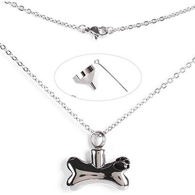 HEEPDD Urn voor honden, urnen, as, dierenaanhangers, as, halsband in de vorm van een urn voor herdenkingsliefhebbers van de as van een kat voor honden HEEPDD Urn voor honden, urnen, as, dierenaanhangers, as, halsband in de vorm van een urn voor herdenkingsliefhebbers van de as van een kat voor honden
