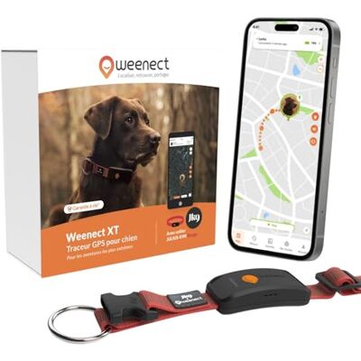 Weenect XT-hond NIEUWE GPS-halsband voor honden XL-antenne waterdicht geïntegreerde zeer sterke halsband Julius-K9 werkt met abonnement levenslange garantie Weenect XT-hond NIEUWE GPS-halsband voor honden XL-antenne waterdicht geïntegreerde zeer sterke halsband Julius-K9 werkt met abonnement levenslange garantie