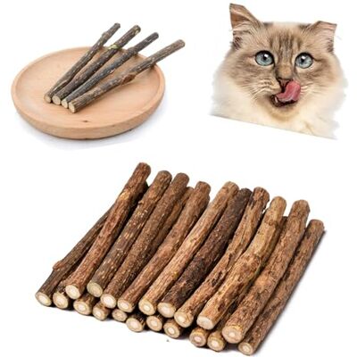 Shirene 30 stuks kattenkruidsticks Kauwspeelgoed voor katten Natuurlijk Biologisch Kauwstokken voor katten Voor het reinigen van de tanden van kittens, spelen, stress loslaten, tandplak verwijderen Shirene 30 stuks kattenkruidsticks Kauwspeelgoed voor katten Natuurlijk Biologisch Kauwstokken voor katten Voor het reinigen van de tanden van kittens, spelen, stress loslaten, tandplak verwijderen