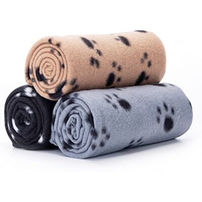 Nobleza 3 x zachte pluche deken voor honden, katten, wasbaar, hondenmatten, konijnen en andere huisdieren, fleecedeken, 75 x 75 cm Nobleza 3 x zachte pluche deken voor honden, katten, wasbaar, hondenmatten, konijnen en andere huisdieren, fleecedeken, 75 x 75 cm