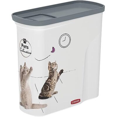 Curver PetLife Kattenvoercontainer, 2 kg, droogvoer voor huisdieren, 20,5 x 8,6 x 19,40 cm Curver PetLife Kattenvoercontainer, 2 kg, droogvoer voor huisdieren, 20,5 x 8,6 x 19,40 cm