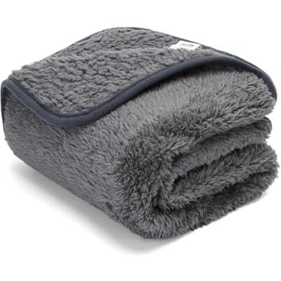 Nobleza Zachte pluche deken, tapijt voor honden, katten, konijnen en andere huisdieren, wasbaar, grijs, 200 x 160 cm Nobleza Zachte pluche deken, tapijt voor honden, katten, konijnen en andere huisdieren, wasbaar, grijs, 200 x 160 cm