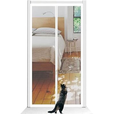 tylxayoxa Rasterdeur, dikke bescherming, geschikt voor katten en honden, voor balkon, woonkamer, slaapkamer, keuken, terras, met ritssluiting (150 x 220 cm) tylxayoxa Rasterdeur, dikke bescherming, geschikt voor katten en honden, voor balkon, woonkamer, slaapkamer, keuken, terras, met ritssluiting (150 x 220 cm)