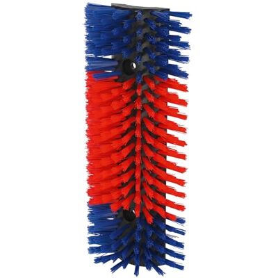 Kerbl Krasborstel, veeborstel, borstelharen, rood, blauw, 22 x 9 x 50 cm, polyamide, runderen, kalveren, voor binnen en buiten, Made in Germany Kerbl Krasborstel, veeborstel, borstelharen, rood, blauw, 22 x 9 x 50 cm, polyamide, runderen, kalveren, voor binnen en buiten, Made in Germany