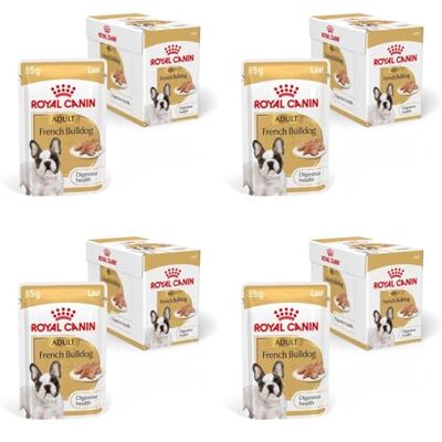 ROYAL CANIN Bouledogue Français Adulte Pâté Pack de 4 4 x 12 x 85 g Aliment complet pour bouledogues français à partir de 12 mois ROYAL CANIN Bouledogue Français Adulte Pâté Pack de 4 4 x 12 x 85 g Aliment complet pour bouledogues français à partir de 12 mois