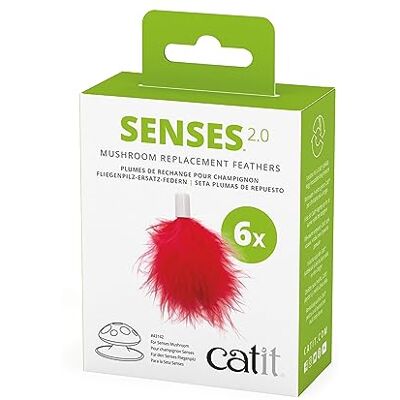 Catit Cat Senses 2.0 Repuesto Plumas 6 stuks, kleur rood, 43143 Catit Cat Senses 2.0 Repuesto Plumas 6 stuks, kleur rood, 43143