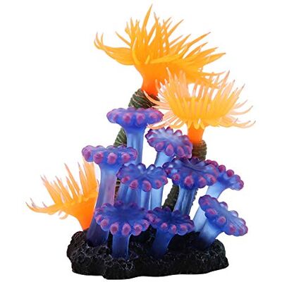 Smandy Kunstmatige koraal, simulatie plant siliconen koraal zee lichtgevende anemoon voor vissen tank decoratie aquarium ornamenten Smandy Kunstmatige koraal, simulatie plant siliconen koraal zee lichtgevende anemoon voor vissen tank decoratie aquarium ornamenten
