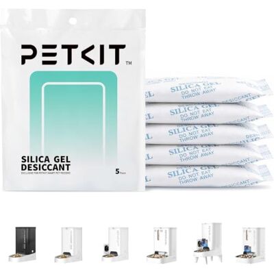 PETKIT Set van 5 vervangende droogzakken voor alle automatische voederbakken voor katten en honden, vervangend droogmiddel om de versheid te behouden PETKIT Set van 5 vervangende droogzakken voor alle automatische voederbakken voor katten en honden, vervangend droogmiddel om de versheid te behouden