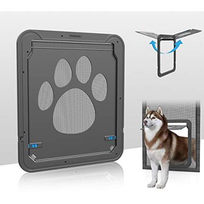 PETLESO luik voor hordeur, deurtje met magneetsluiting, eenvoudige installatie, voor katten en honden, 42 cm x 37 cm PETLESO luik voor hordeur, deurtje met magneetsluiting, eenvoudige installatie, voor katten en honden, 42 cm x 37 cm