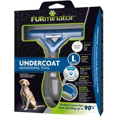 Furminator premium borstelgereedschap voor grote honden met kort haar verwijdert 90% van de dode haren 1 klik reiniging aanbevolen door professionals Bisfenol A vrij, zwart Furminator premium borstelgereedschap voor grote honden met kort haar verwijdert 90% van de dode haren 1 klik reiniging aanbevolen door professionals Bisfenol A vrij, zwart