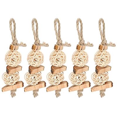 Zerodis Kauwspeelgoed voor vogelpapegaaien, 5 stuks, parkieten, vinken, valkparkieten, liefdesvogels, premium natuur, Apple Wood & Rotan Ball Molar Sticks Tearing Toys Zerodis Kauwspeelgoed voor vogelpapegaaien, 5 stuks, parkieten, vinken, valkparkieten, liefdesvogels, premium natuur, Apple Wood & Rotan Ball Molar Sticks Tearing Toys
