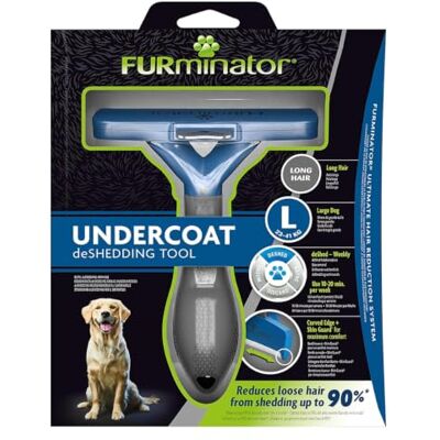 Furminator Premium verzorgingsgereedschap voor grote honden, met lange haren, verwijdert 90% van de dode haren, reiniging met 1 klik, aanbevolen door professionals – BPA-vrij, zwart Brosse pour chien pour enlever le sous-poil pour grands chiens avec Furminator Premium verzorgingsgereedschap voor grote honden, met lange haren, verwijdert 90% van de dode haren, reiniging met 1 klik, aanbevolen door professionals – BPA-vrij, zwart Brosse pour chien pour enlever le sous-poil pour grands chiens avec