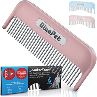 BluePet ® Magische kam voor langharige honden en katten, verwijdert klitten Roterende tandkam voor honden en katten, verwijdert voorzichtig klitten, anti-klitborstel BluePet ® Magische kam voor langharige honden en katten, verwijdert klitten Roterende tandkam voor honden en katten, verwijdert voorzichtig klitten, anti-klitborstel