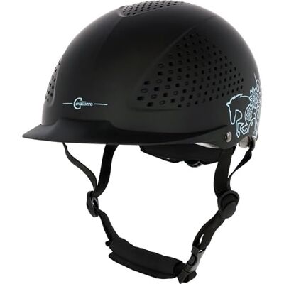Covalliero Kerbl Casque d'équitation Beauty 2.0, casque d'équitation tendance pour adolescent, noir et gris Covalliero Kerbl Casque d'équitation Beauty 2.0, casque d'équitation tendance pour adolescent, noir et gris
