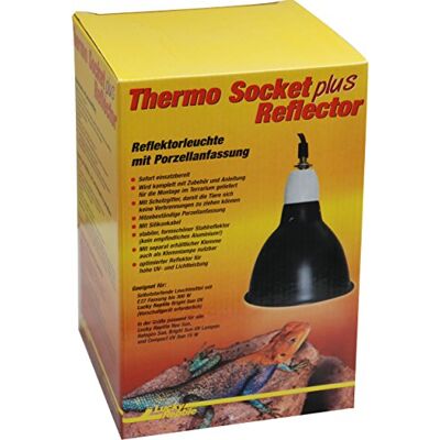 Lucky Reptile Thermo Socket + Reflector Klein Zwart Lucky Reptile Thermo Socket + Reflector Klein Zwart