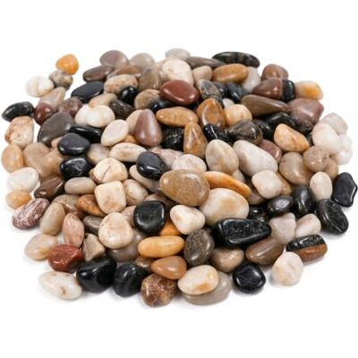 Relaxdays Rivierkiezels, 2 kg, gepolijst en plat Decoratieve stenen voor tuin en aquarium, meerkleurig, 2-4 cm Relaxdays Rivierkiezels, 2 kg, gepolijst en plat Decoratieve stenen voor tuin en aquarium, meerkleurig, 2-4 cm