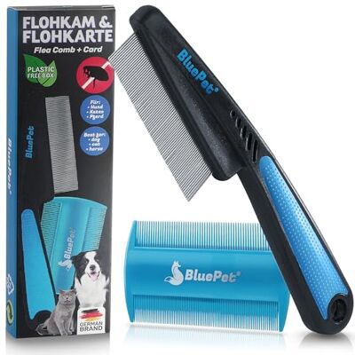BluePet Luizenkam voor honden, katten en mensen, ontwarring en vlooienkam, tegen mijten en stof, voor het verwijderen van vlooien (vlooienpapier + vlooienpapier) BluePet Luizenkam voor honden, katten en mensen, ontwarring en vlooienkam, tegen mijten en stof, voor het verwijderen van vlooien (vlooienpapier + vlooienpapier)