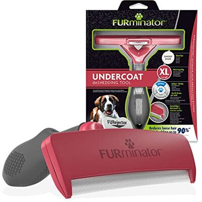 Furminator Premium verzorgingsgereedschap voor zeer grote honden, met korte borstelharen, verwijdert 90% van de dode borstelharen, reiniging met 1 klik, aanbevolen door professioneel aanbevolen, BPA-vrij, zwart Furminator Premium verzorgingsgereedschap voor zeer grote honden, met korte borstelharen, verwijdert 90% van de dode borstelharen, reiniging met 1 klik, aanbevolen door professioneel aanbevolen, BPA-vrij, zwart