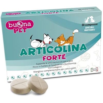 Buona Pet Articuline Forte Hond 30 cpr Supplement voor gewrichten voor honden, voedingssupplementen voor honden en katten, glucosamine en chondroïtine, collageen, ASU en PEA Levagen Plus Buona Pet Articuline Forte Hond 30 cpr Supplement voor gewrichten voor honden, voedingssupplementen voor honden en katten, glucosamine en chondroïtine, collageen, ASU en PEA Levagen Plus