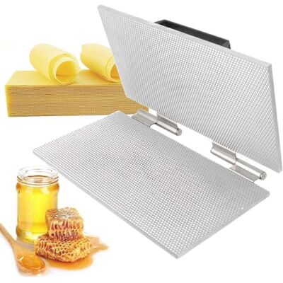 QFGain Wafelmachine voor bijenwas, bijenbenodigdheden, mal voor het maken van wafelwasvellen voor nestkasten, zeshoekige cellen van 4,9 mm/5,35 mm, gemakkelijk los te maken 4,9 mm QFGain Wafelmachine voor bijenwas, bijenbenodigdheden, mal voor het maken van wafelwasvellen voor nestkasten, zeshoekige cellen van 4,9 mm/5,35 mm, gemakkelijk los te maken 4,9 mm