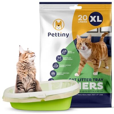 Pettiny 20 XL Kattenbakzakken met Trekkoorden Krasbestendige Zakken voor Extra Grote Kattenbakken Pettiny 20 XL Kattenbakzakken met Trekkoorden Krasbestendige Zakken voor Extra Grote Kattenbakken
