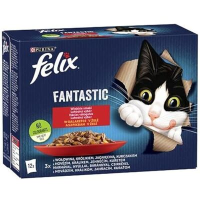 Felix Purina Kattenvoer, kip, rundvlees, lam, konijn, 12 x 85 g Felix Purina Kattenvoer, kip, rundvlees, lam, konijn, 12 x 85 g