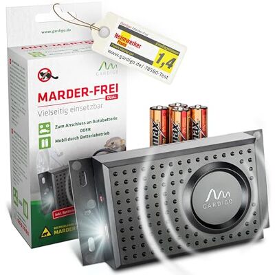 Gardigo ® Ultrasone anti-marterverjager – dual snuifverjager, mobiele knaagdieren voor auto, huis, garage aansluiting op de autoaccu 12 V of batterijen led-knipperlicht. Gardigo ® Ultrasone anti-marterverjager – dual snuifverjager, mobiele knaagdieren voor auto, huis, garage aansluiting op de autoaccu 12 V of batterijen led-knipperlicht.