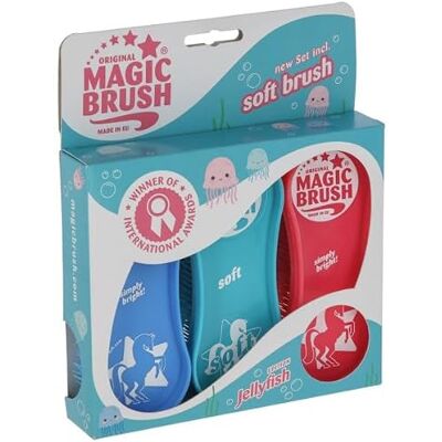 Kerbl Magic Brush Massageborstel voor paarden, 3 stuks Kerbl Magic Brush Massageborstel voor paarden, 3 stuks