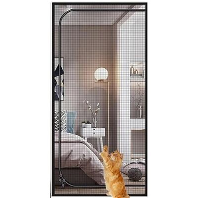 DTREEL Vliegengaas voor kattendeur, dik beschermingsrooster voor balkondeur met ritssluiting, voorkomt dat puppy's en katten uit huis rennen, 90 x 200 cm (90 x 220 cm) DTREEL Vliegengaas voor kattendeur, dik beschermingsrooster voor balkondeur met ritssluiting, voorkomt dat puppy's en katten uit huis rennen, 90 x 200 cm (90 x 220 cm)