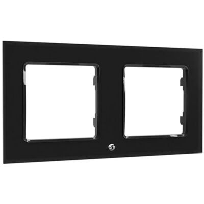 Shelly HOME ACCESSORIES "WALL FRAME 2" WANDTASTER RAHMEN 2-FACH SCHWARZ Shelly HOME ACCESSORIES "WALL FRAME 2" WANDTASTER RAHMEN 2-FACH SCHWARZ