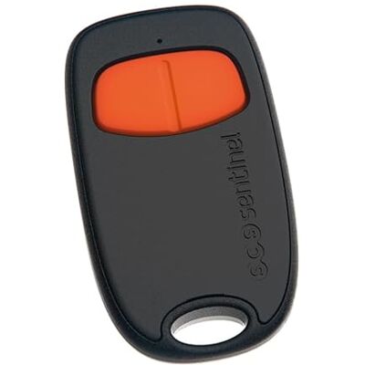 SCS Sentinel , AAM0129, 2-kanaals poortafstandsbediening met roterende geheime code, zendfrequentie 433,92 MHz, 1 CR2032 lithiumbatterij, SimplyControl, oranje SCS Sentinel , AAM0129, 2-kanaals poortafstandsbediening met roterende geheime code, zendfrequentie 433,92 MHz, 1 CR2032 lithiumbatterij, SimplyControl, oranje