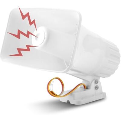 Sonew Elektronisch alarm Siren Horn 150dB Siren DC 12V voor binnen- en buitenbeveiliging Wit Sonew Elektronisch alarm Siren Horn 150dB Siren DC 12V voor binnen- en buitenbeveiliging Wit