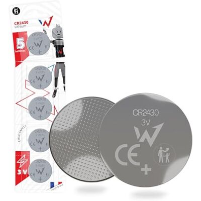 W onder Full Energy CR2430 3V lithium knoopcellen, lange levensduur, tot 1500 uur, kinderbeveiliging, lekvrije verpakking, voor afstandsbedieningen, horloges, rekenmachines, speelgoed en elektronica, 5 W onder Full Energy CR2430 3V lithium knoopcellen, lange levensduur, tot 1500 uur, kinderbeveiliging, lekvrije verpakking, voor afstandsbedieningen, horloges, rekenmachines, speelgoed en elektronica, 5